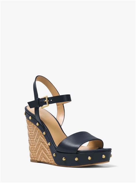 ellen leather wedge michael kors|Ellen Leather Wedge .